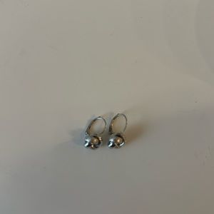 Silver knot earrings